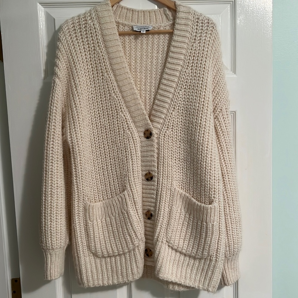 &other Stories Cream color heavy-weight cardigan
